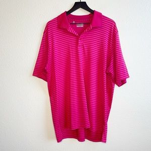 Under Armour Men’s Pink Striped Polo